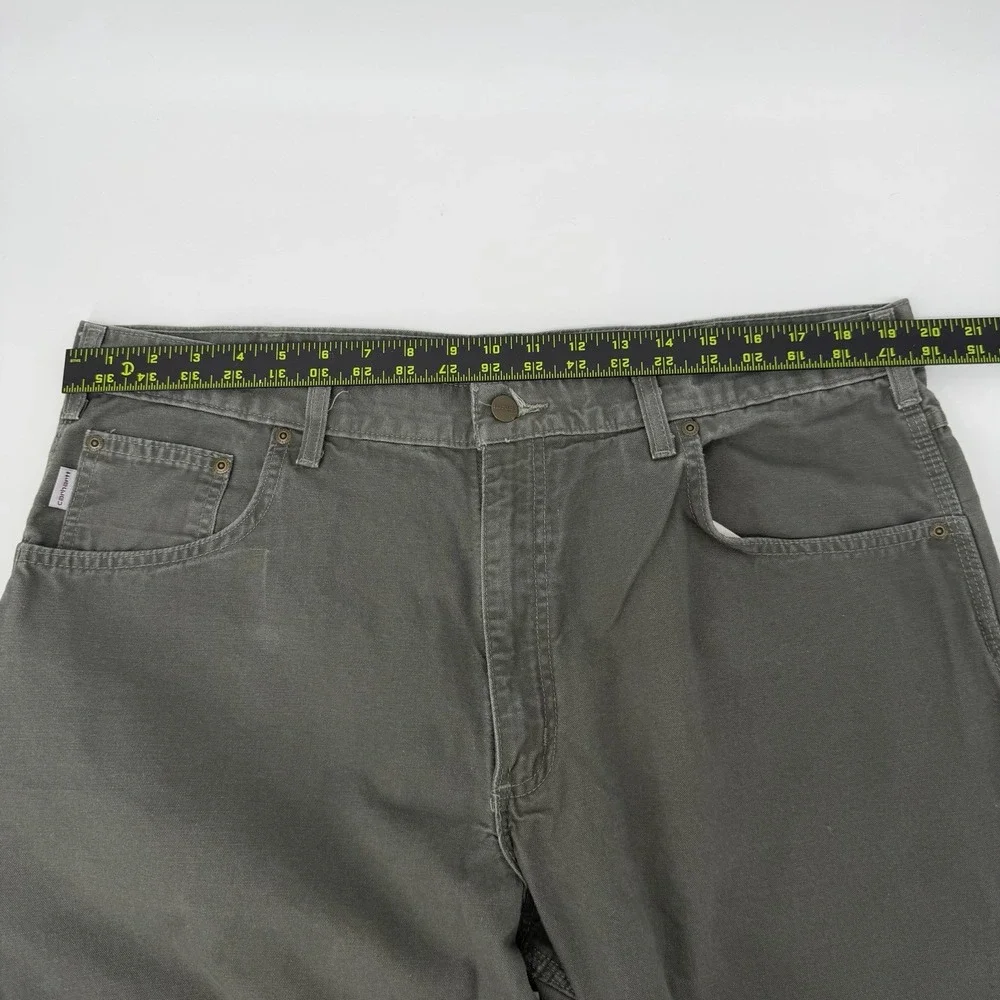 Carhartt Workwear Pants Green Men's Size 40x32 Carpenter Cargo Blue Collar